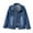 Blue, variant on Denim Jackets For Women Women's Fashion Casual Colorful Solid Size Large Pocket Button Denim Coat Women's Short Coat XXXL Yellow