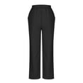 thumbnail image 4 of Meresysid Women's Winter Warm Casual Straight Pants With Pocket Pants Black, 4 of 7