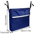 thumbnail image 2 of Sac Arrière Réglable en Tissu Oxford 420D pour Fauteuil Roulant Électrique Imperméable Pochette de Rangement pour Personnes Âgées Bouteille d'Eau Collation Vêtements Bleu, 2 of 6