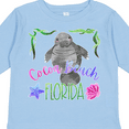 thumbnail image 4 of Inktastic Cocoa Beach Florida Cute Swimming Manatee Boys or Girls Long Sleeve Toddler T-Shirt, 4 of 5