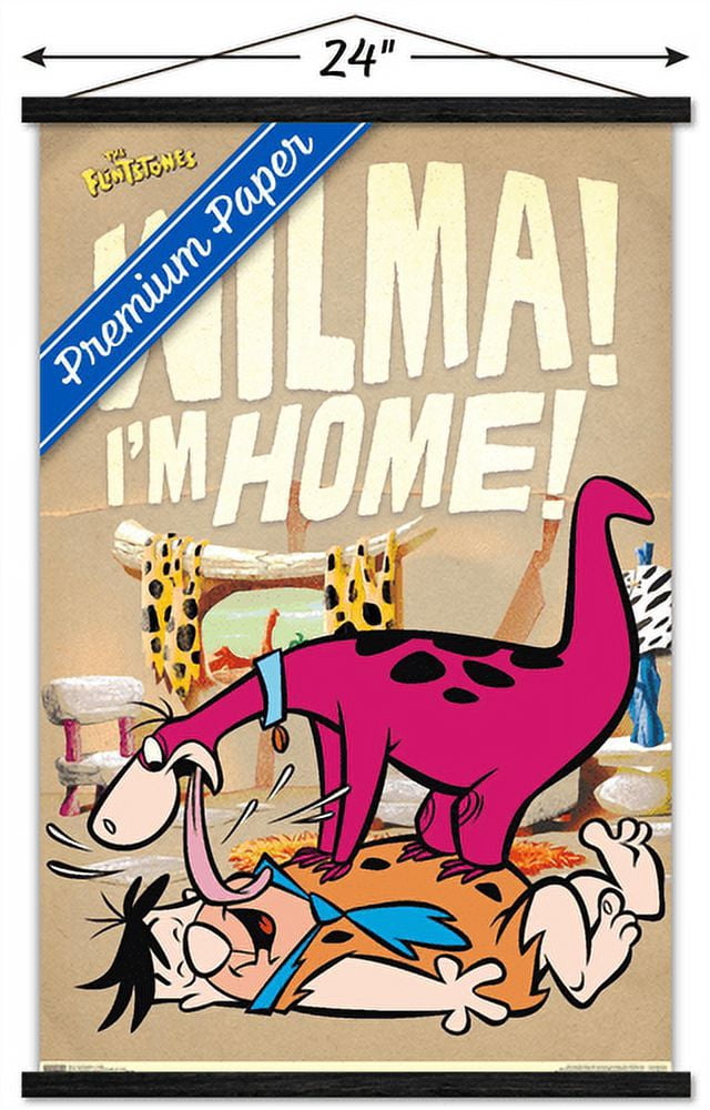 The Flintstones - Home Wall Poster with Wooden Magnetic Frame, 22.375" x 34"