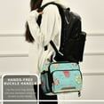 thumbnail image 6 of FORMRS Student Insulated Lunch Bag with Shoulder Strap Reusable Cooler Box for School, Blue Beach Pattern, 6 of 9