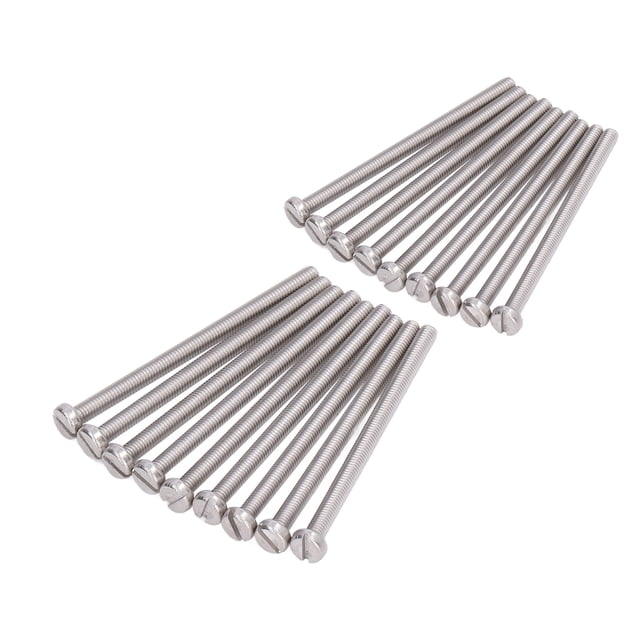 50 Pcs Vis à Fromage Tête Fente A2 70 Acier Inoxydable Vis Plates Machinerie M3 Ensemble de Vis