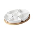 thumbnail image 5 of DOMELAY Divided Food Trays Easy to Store Ceramic Plates for Candy Hotel Entertaining No Rotatable Tray, 5 of 9
