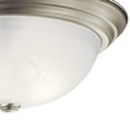 thumbnail image 2 of Kichler 15.25" Round 3 Light Brushed Nickel Flush Mount Light with Alabaster Swirl Glass, 2 of 7