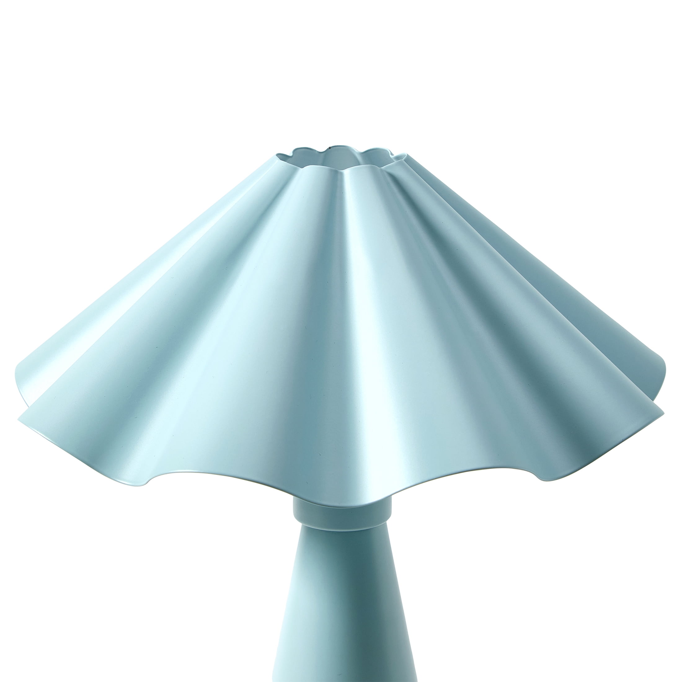 Beautiful 14" Hydrangea Ruffled Enamel Table Lamp by Drew Barrymore