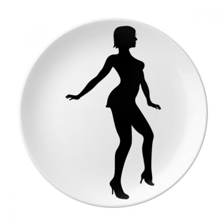 

Hot Woman Dancing Outline Plate Decorative Porcelain Salver Tableware Dinner Dish