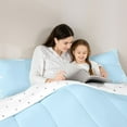 thumbnail image 4 of Feelyou Blue Bohemian Damask Twin Bedding Sets 7pcs, Simple Fashion Bedding Comforter Set, 4 of 8