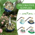 thumbnail image 2 of Colorful Floral Green Blue And Sky Blue White Goose Outfit Set M 23 Inch - 23 Inch Size For Spring Porch Festive Holiday Decor - Home Outdoor Spring Festival Decor Accent, 2 of 7
