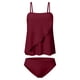 thumbnail image 4 of Traje de Baño de Dos Piezas de Mujer Traje de Baño Sólido Conjunto de Ropa de Playa, Bikini Sexy con Cuello en V para la Piscina Y la Playa, 4 of 6
