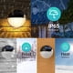 thumbnail image 3 of Juego de 4 lámparas solares LED de luz cálida para pared de exterior, IP65, impermeables, iluminación decorativa de pared, lámpara de pared para valla, patio, jardín, puerta de entrada, escalera., 3 of 5