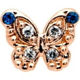 thumbnail image 2 of Body Candy 16G Womens PVD Stainless Steel Blue Butterfly Top Ear Cartilage Helix Tragus Jewelry 1/4, 2 of 6