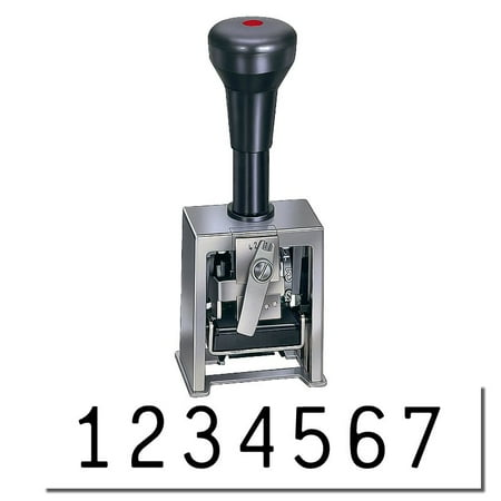 Numbering Machine 7 Wheels - 7 Wheel Reiner Numbering Machine Model 19-7 (Black Ink)