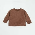 thumbnail image 5 of T Shirts for Boys Brown Boys Long Sleeve Shirts Kids Crew Neck Basic Tops Fall Tops 4-5 Years Winter Clothes Boy, 5 of 5