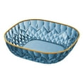 thumbnail image 4 of Dualoai Fruit Plate Aesthetic Decorative Bowl Food Dish for Christmas Birthday Party Blue, 4 of 9