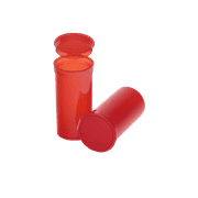 Philips Empty Prescription Pop Top Vial Made in USA Pack of 315 Dry Herb Containers with Child Resistant Translucent Red Color 13 Dram Medical Pharmacy Pill Bottles