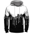 thumbnail image 6 of Men's Loose Fit Hoodie with Watercolor Print, Casual Long Sleeve Pullover Sweatshirt, Soft Brushed Fleece for Streetwear, Winter Comfort, Christmas Holiday Season,White,XL, 6 of 6