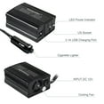 thumbnail image 5 of LVYUAN 200W Modified Sine Wave Power Inverter 12V DC to 110V AC Vehicles Converter 1AC Outlets + 2USB Charger Car Plug Adapter for Laptop, Computer, Car, RV, Camping, Travel & Home Black, 5 of 6