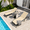 Khaki, variant on KAMEROUT Patio Chaise Lounge Chair Set of 2, Outdoor Lounge Chairs with 5-Position Adjustable Backrest for Poolside, Deck, Backyard
