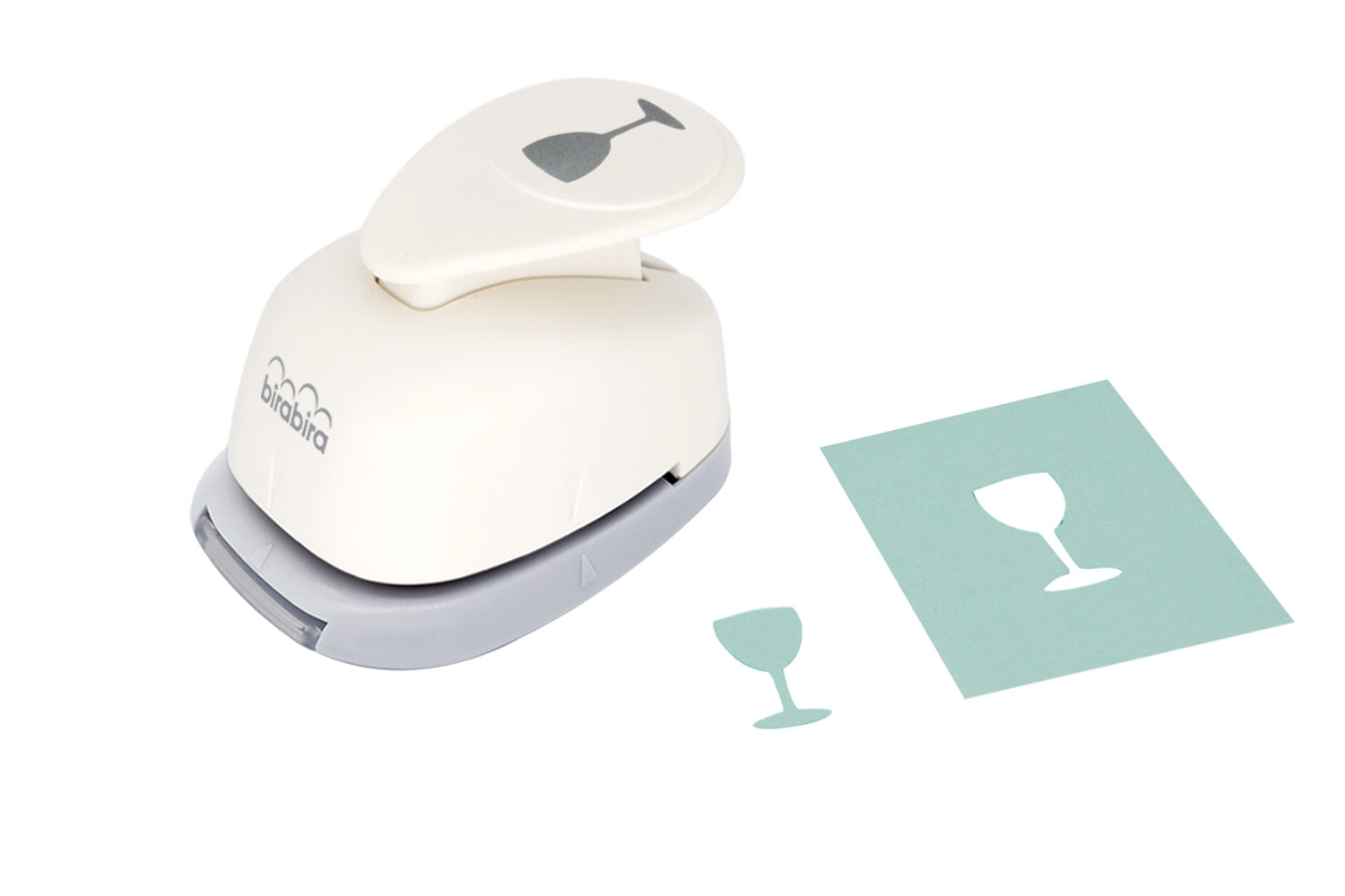Bira Craft 1 inch Wine Glass Lever Action Craft Punch for Paper Crafting Scrapbooking