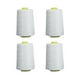 thumbnail image 1 of Línea de costura de hilo de coser de 4 piezas de jeans de poliéster para máquina de coser 10S / 3 Costura acolchada Máquina de coser a mano Bolsa Herramientas de bordado Suministros (Blanco), 1 of 5