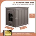 thumbnail image 5 of Hejuchuangli Cat Litter Box Enclosure, Waterproof Plastic Hidden Litter Box Furniture with Openable Door, Multi-Functional Cat Furniture for Living Room Bedroom (Gray), 5 of 5