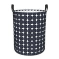 thumbnail image 2 of LNWH Waterproof Laundry Basket with Handles, Modern Seamless Houndstooth Checkered Pattern Foldable Laundry Hamper, Medium Size, 2 of 8