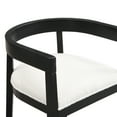 thumbnail image 4 of GDF Studio Modern Tub Dining Chairs with Black Rubberwood Frame, Upholstered Seats, and Open-Back Design, Set of 2, 4 of 10