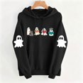thumbnail image 5 of Busydd Halloween Graphic Hoodies For Women Trendy Cute Ghost Pumpkin Print Fall Tops Casual Long Sleeve Drawstring Hooded Sweatshirt With Pocket, 5 of 6