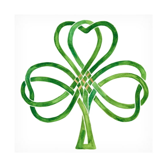 Victoria Borges 'Gilded Shamrock IV' Canvas Art