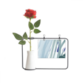 thumbnail image 1 of S Art Doux Modèle Artificiel Fleur Rose Suspendu Vases Décoration Bouteille, 1 of 3