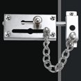 thumbnail image 3 of Cerradura de seguridad de puertas con cadena de acero inoxidable, cerradura antirrobo plateada, deslizante sólido para casa, Hotel, protección confiable para la familia, 1 Uds., 3 of 4
