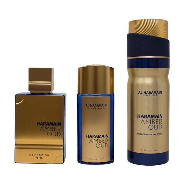Al Haramain Amber Oud, Set de Regalo para Mujer y Hombre, 3 Pz