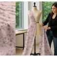 thumbnail image 5 of Soimoi Pink Cotton Voile Fabric Grass & Wildflower Floral Printed Craft Fabric by the Yard 56 Inch Wide, 5 of 7