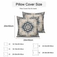thumbnail image 2 of Navy Blue Boho Outdoor Pillow Covers 16x16 Inch Throw Pillow Covers Set of 2 Waterproof Decorative Pillow Cases Retro Southwestern Ethnic Geometric Cushion Covers for Patio Furniture Garden Couch, 2 of 8