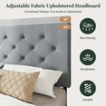 thumbnail image 3 of Amolife Queen Size Platform Bed Frame with Diamond-stitched Headboard and 4 Drawers, Light Gray, 3 of 7