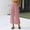 Pink, variant on Tbopshirt Fashion Ladys High Waisted Pants Women's Casual Solid Medium Waist Pocket Loose Split Ice Silk Wide Leg Pants