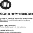 thumbnail image 3 of Oatey 4-1/4 in. Round Snap-Tite Black Matte Snap Strainer, 3 of 8