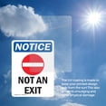 thumbnail image 6 of (2 Pack) Not An Exit Sign With Symbol OSHA Notice Sign 5 Inch X 3.5 Inch Vinyl Label Decal Sticker Weather Resistant, UV Protected for Workplace, Business, and Construction Site, Made, 6 of 7