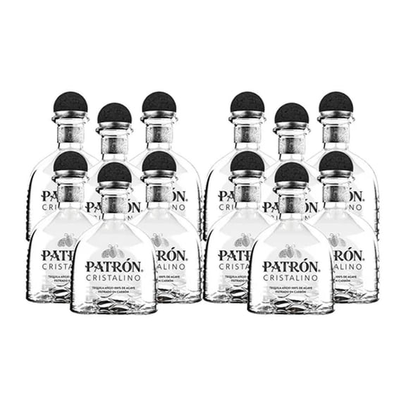 Pack de 12 Tequila Patrón Cristalino Añejo 700 ml Patrón