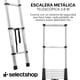 thumbnail image 3 of Escalera Telescópica de 3.8 Metros 10 Escalones Escalera Recta de Aluminio Soporta 150 kg Plegable De retracción Multiusos Extensible Compacta y Portátil Bloqueo De Escalón, 3 of 4