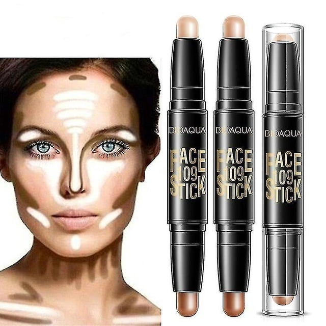Lápiz corrector de base para la cara Corrector de círculos oscuros de larga duración correctores de contorno Stick cosmético LingWen 8390612188541