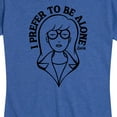 thumbnail image 3 of Daria - I Prefer To Be Alone - Women's Short Sleeve Graphic T-Shirt, 3 of 5