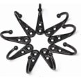 thumbnail image 3 of Black Zinc Alloy Single Hooks Wall Mounted Coat Rack for Kitchen Bathroom Storage with Screws 25 Pack, 3 of 5