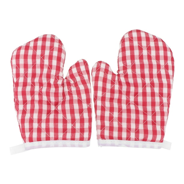2 guantes aislantes térmicos antiescaldaduras para niños, guantes de cocina para horno microondas y repostería.