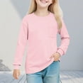 thumbnail image 2 of Pink Boy Girl T Shirts for Children Boy Girl Fall Summer Long Sleeve Crewneck Spandex Plain Tops Shirt Child 2025 Clothes Country Concert Y2K 7 Years, 2 of 8