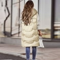 thumbnail image 2 of ZMHEGW Womens Long Version Vest Quilted Down Filled Hooded Vest Suitable For Autumn And Winter, 2 of 6