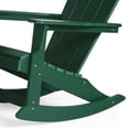 thumbnail image 6 of FADINGFREE Outdoor Patio Rocking Chair, All-Weather HDPE Patio Rocker with Wide Armrests for Porch, Lawn & Garden, Dark Green, 6 of 9