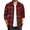 Red Black, variant on COOFANDY Mens Long Sleeve Flannel Shirt Button Down Plaid Shirt Casual Cotton Shirt Jacket