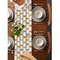 thumbnail image 2 of Ldtrchee Blue Pink Orange Green Pumpkins Table Runner 60 Inches, Fall Thanksgiving Bed Runner Dresser Scarves Tabletop for Indoor Outdoor Parties/Ceremony/Banquet, 13" x 60", 2 of 8